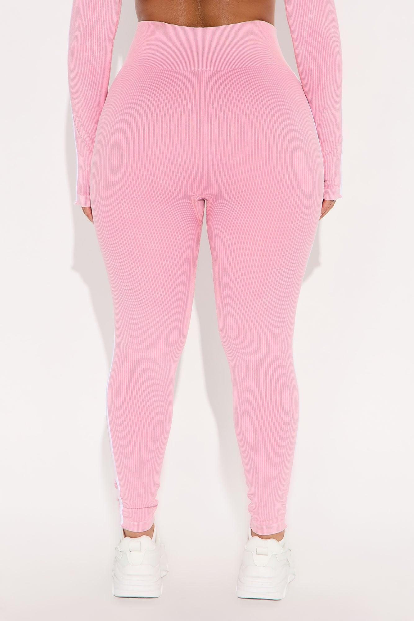 Court Social Seamless Ribbed Active Legging - Bubblegum Pink Product Image