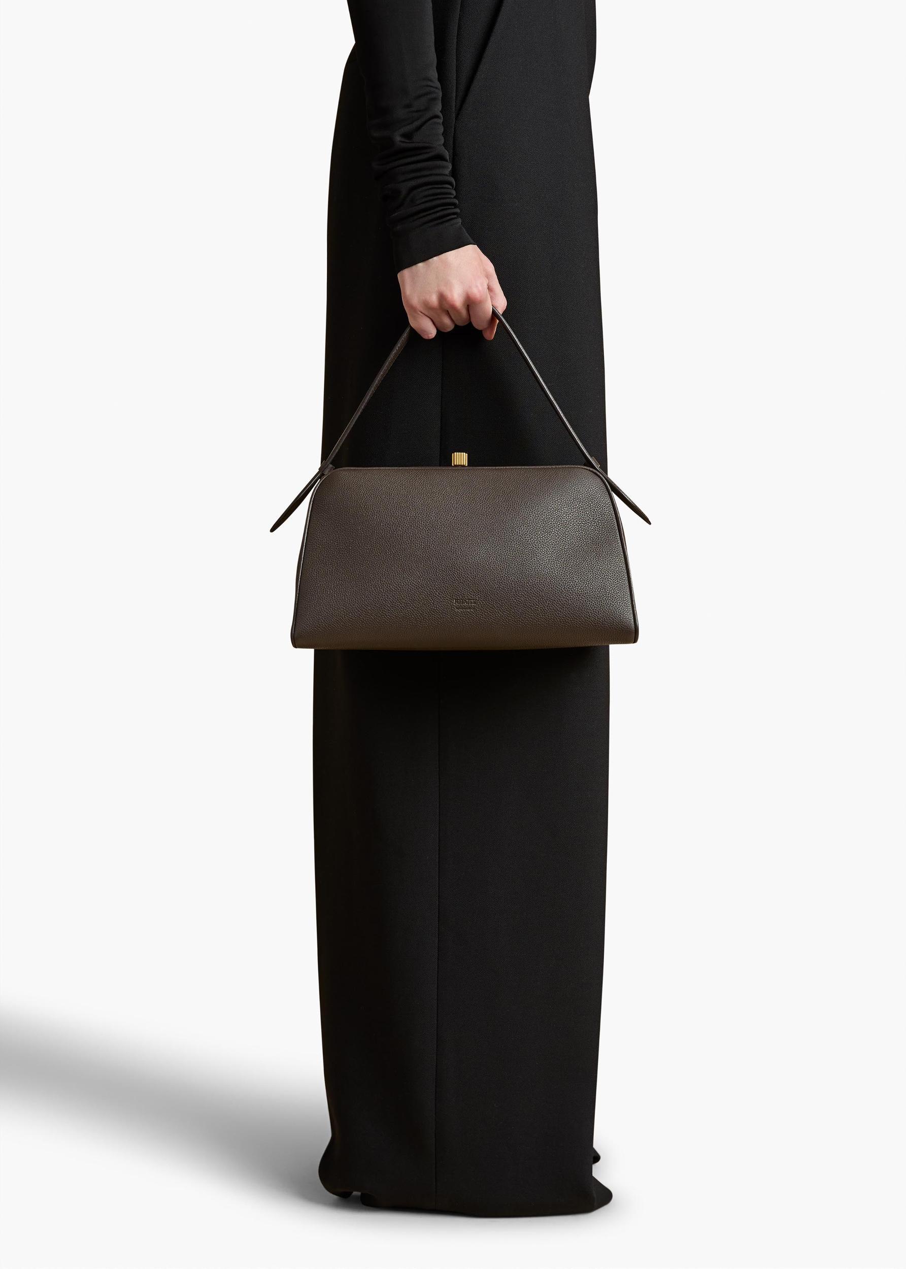 Cate Bag in Dark Brown Pebbled Leather Product Image