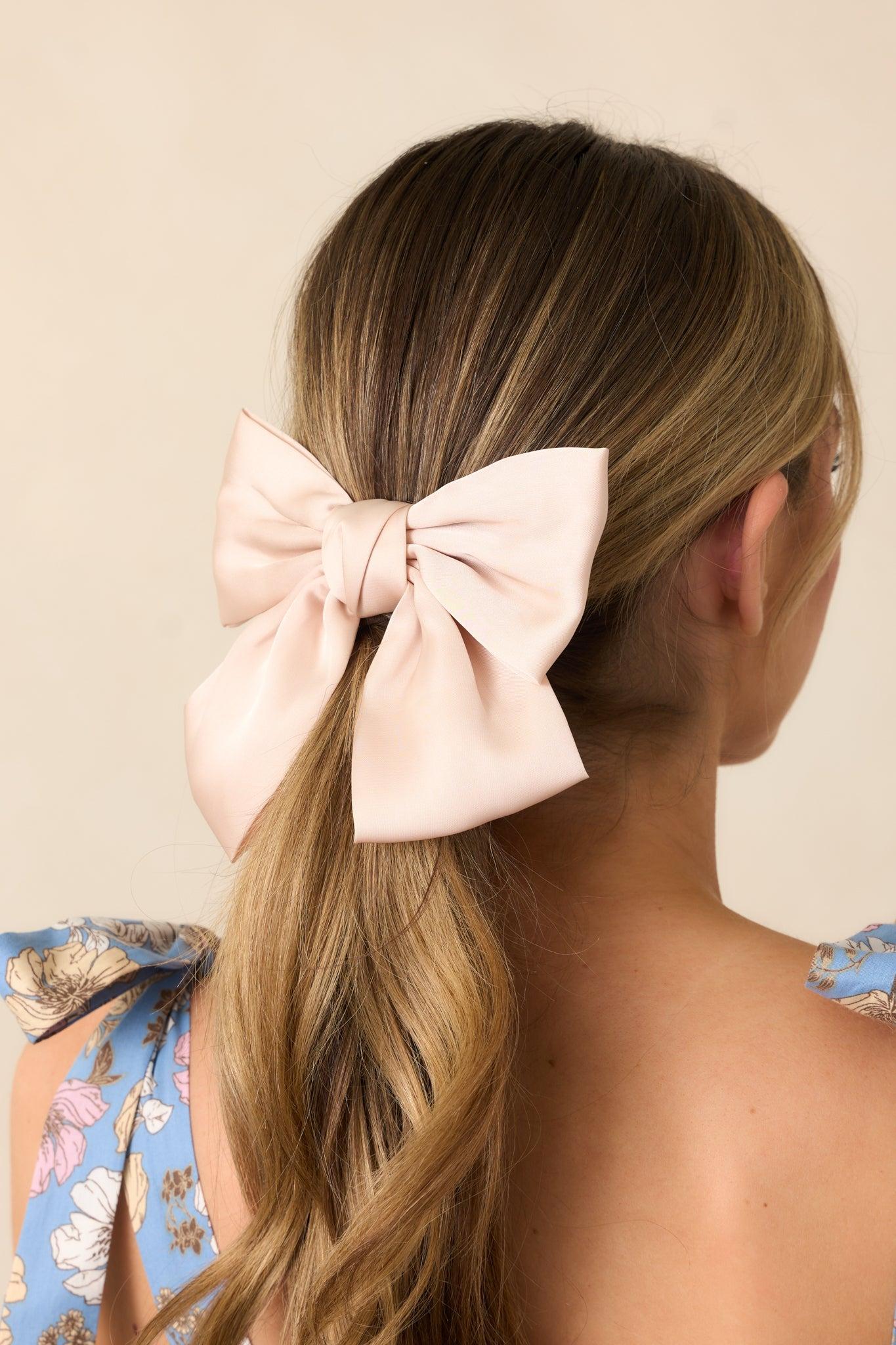 The Only Reason Champagne Pink Clip In Bow Product Image