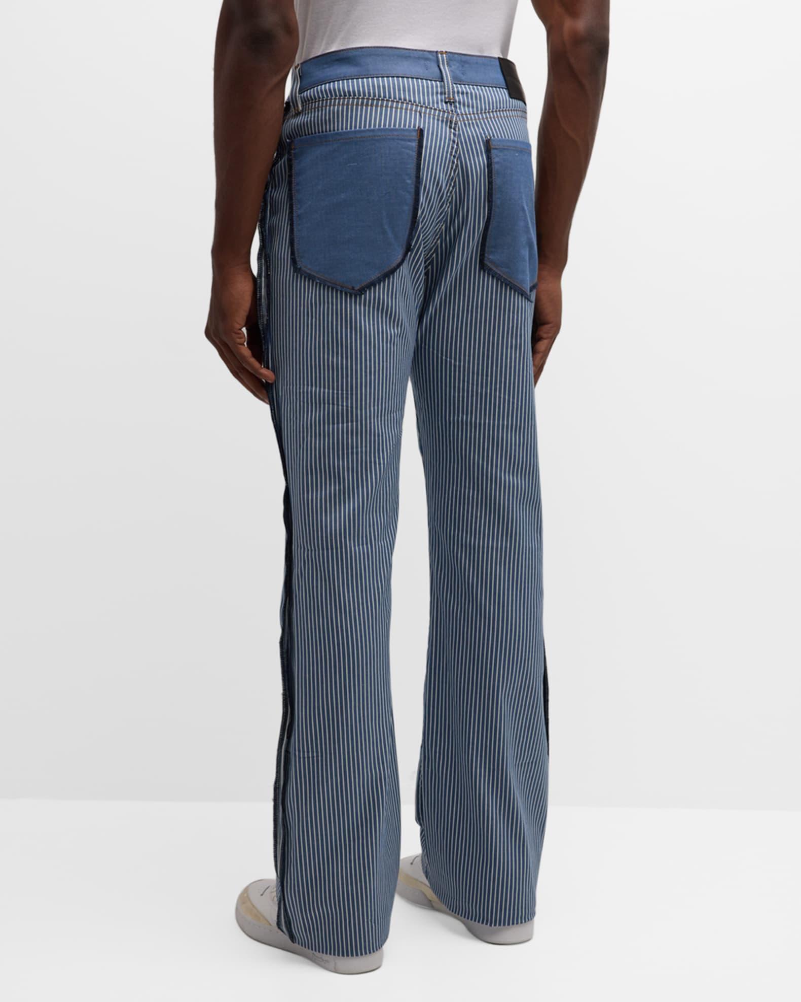 x MFVLA1 Men's Striped Inside-Out Jeans Product Image