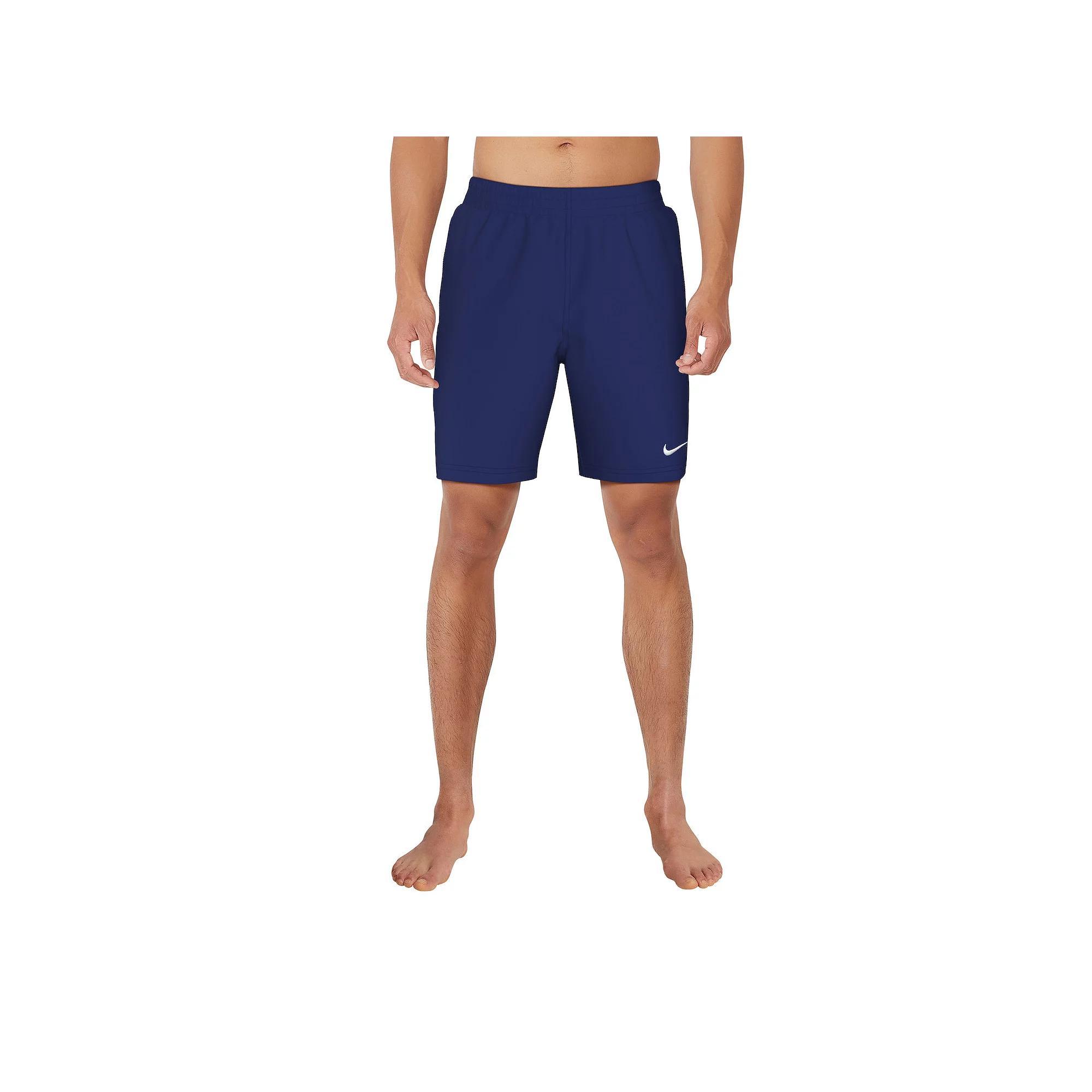Men's Nike Essential 7" Swim Trunks, Size: Large, Black Navy Product Image