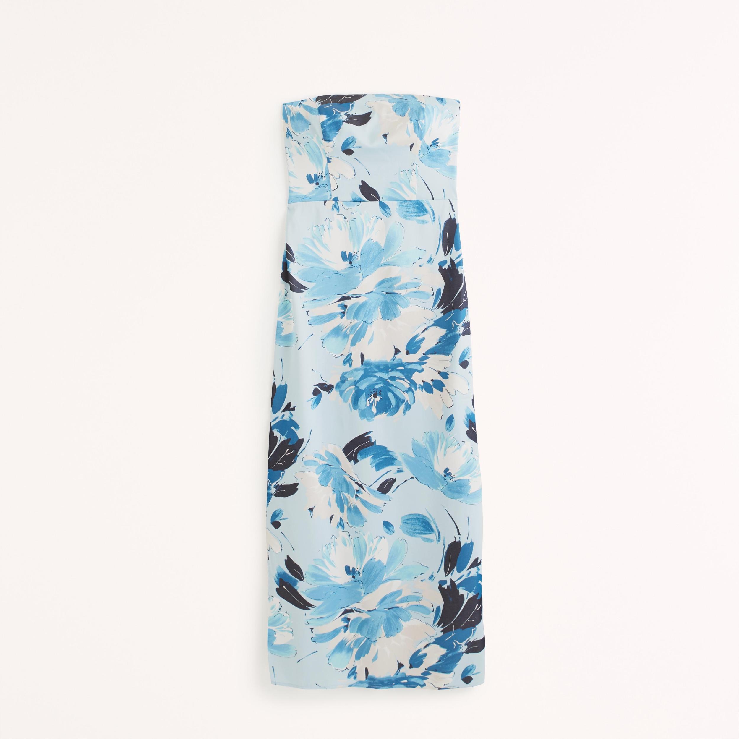 Strapless Satin Maxi Dress Product Image