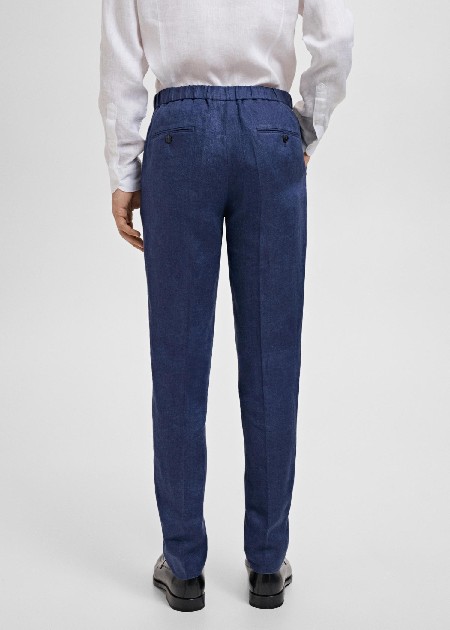 Salerno 100% Linen Slim Fit Suit Pants - Men | MANGO USA Product Image