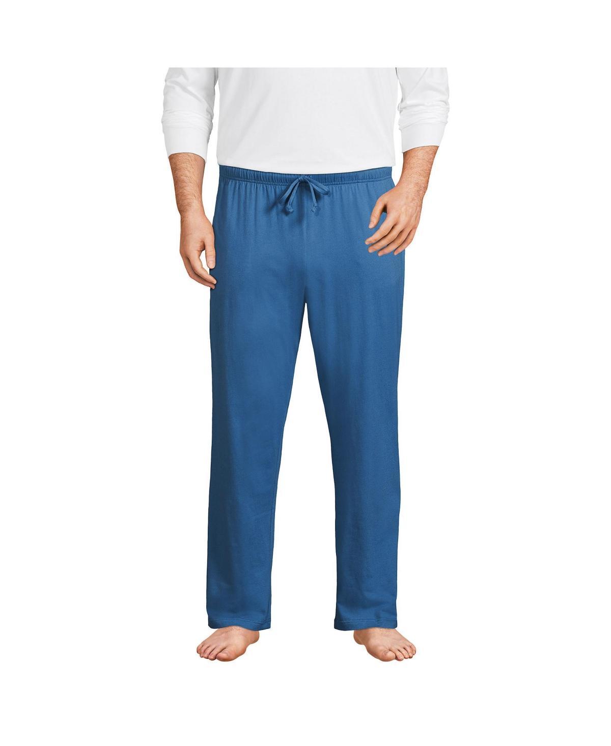 Big & Tall Lands End Knit Jersey Sleep Pants, Mens Grey Heather Product Image
