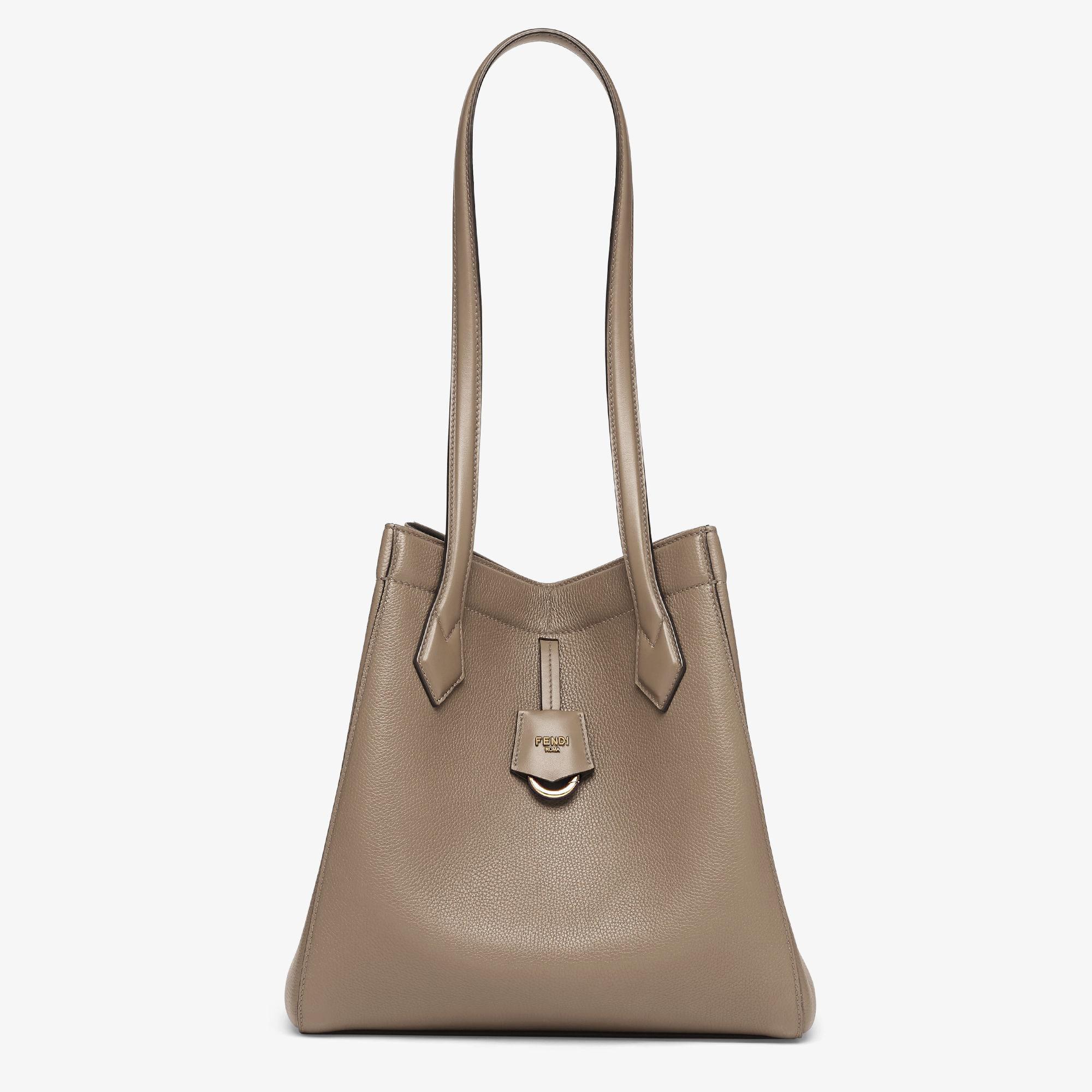 Fendi Origami MediumDove gray leather bag that can be transformed Product Image