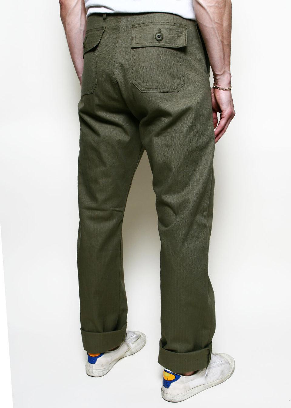 Fatigue Pants // Olive Herringbone Product Image