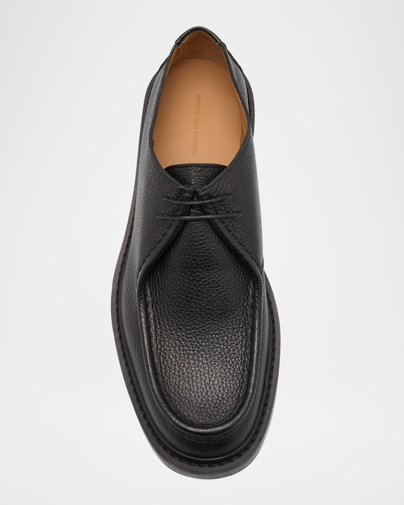 Men's QU110 Grained Leather Derby Shoes Product Image