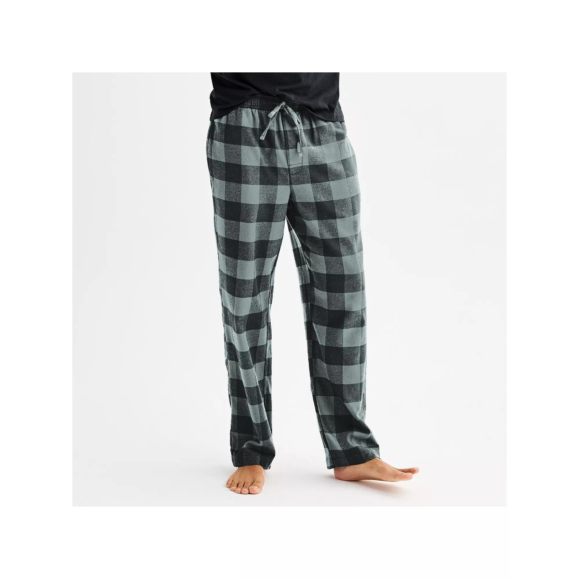 Mens Sonoma Goods For Life Flannel Drawstring Pajama Pants Product Image