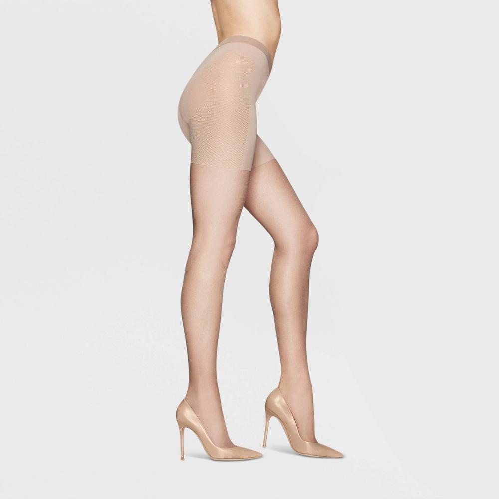 Hanes Premium Women's Sheer High-Waist Shaping Pantyhose - Nude M: Tummy, Hip, Thigh, Bottom Slimming Hosiery Product Image