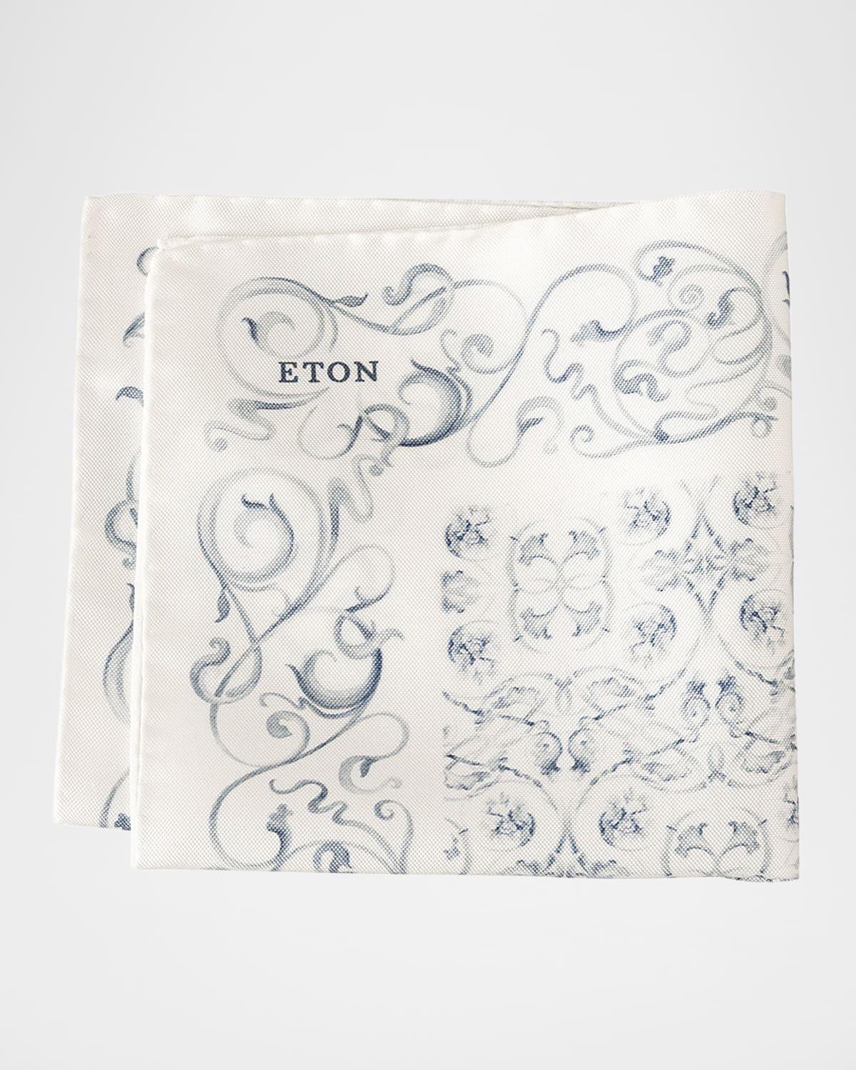 Mens Motif Silk Pocket Square Product Image