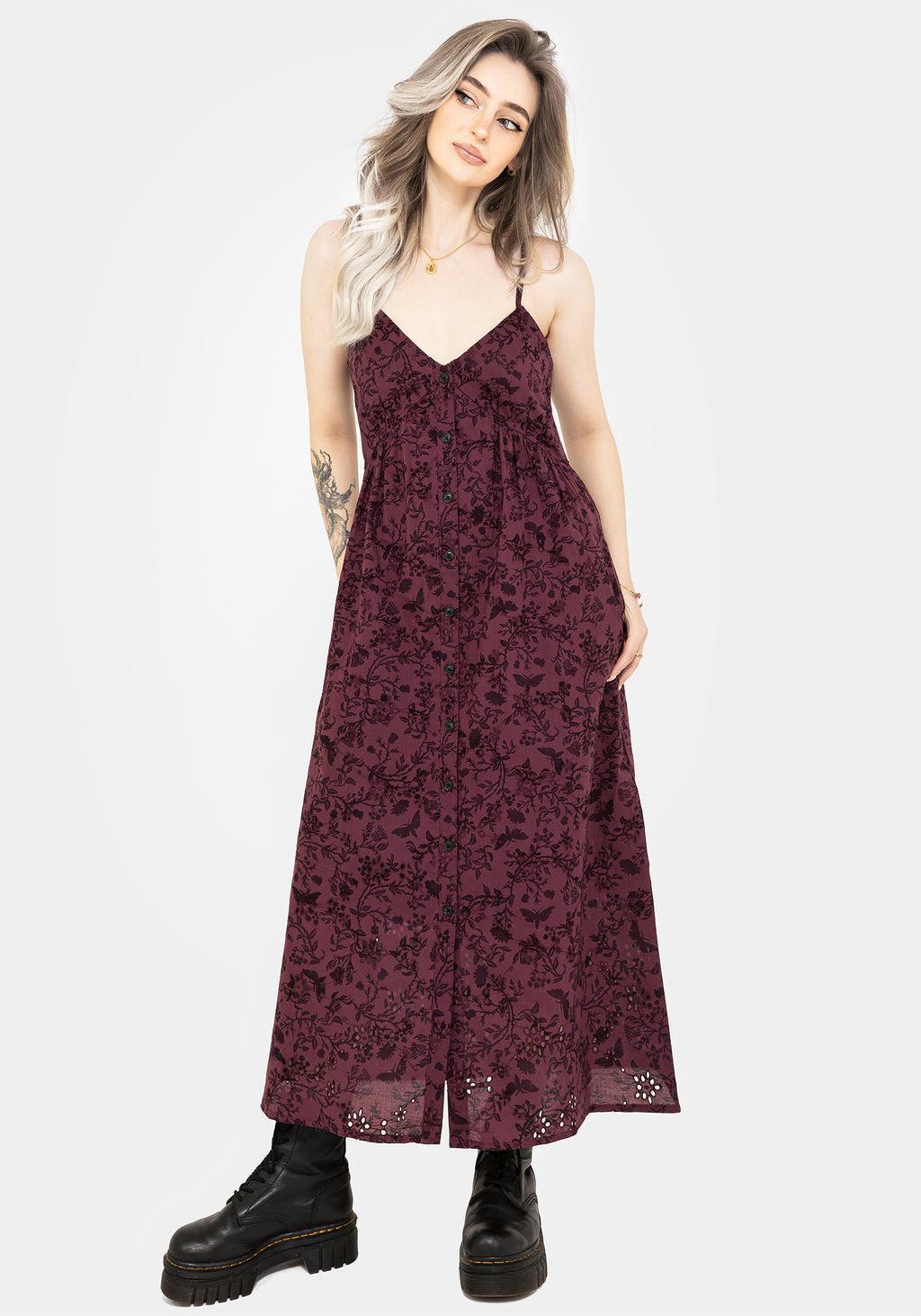 Morgana Cotton Broderie Cami Midaxi Dress Product Image