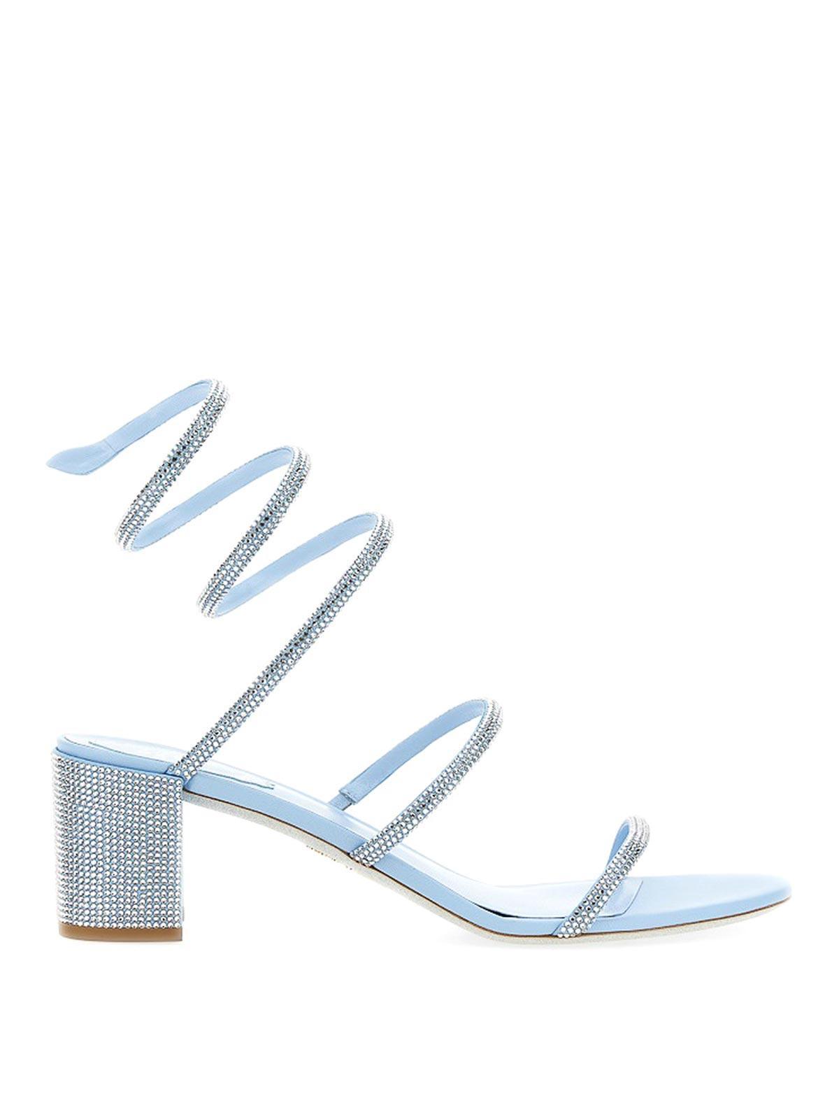 RENÉ CAOVILLA Heeled Sandals Rene Caovilla Woman Color Gnawed Blue Product Image