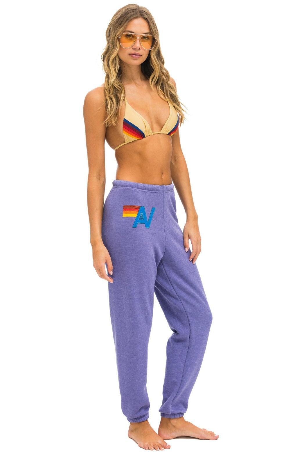LOGO STITCH SWEATPANTS - LAVENDER Female Product Image