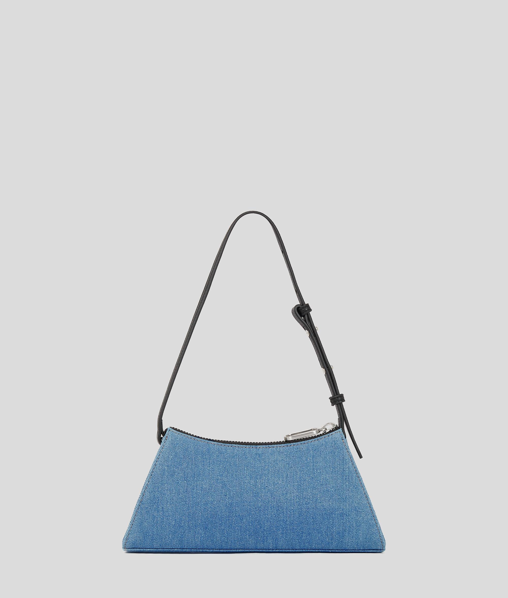 METAL LOGO DENIM SHOULDER BAG Product Image