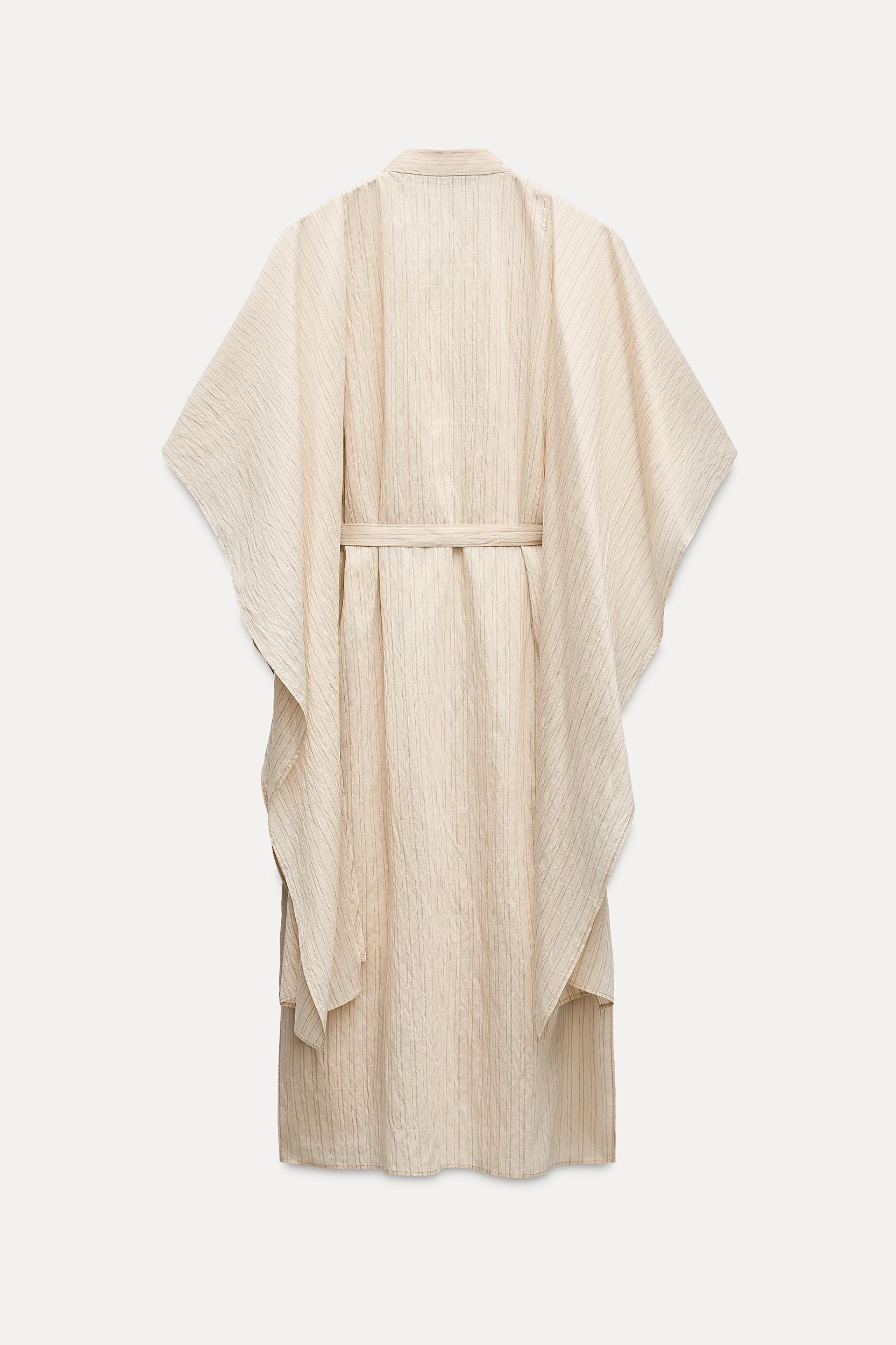VOLUMINOUS STRIPED TUNIC DRESS ZW COLLECTION Product Image