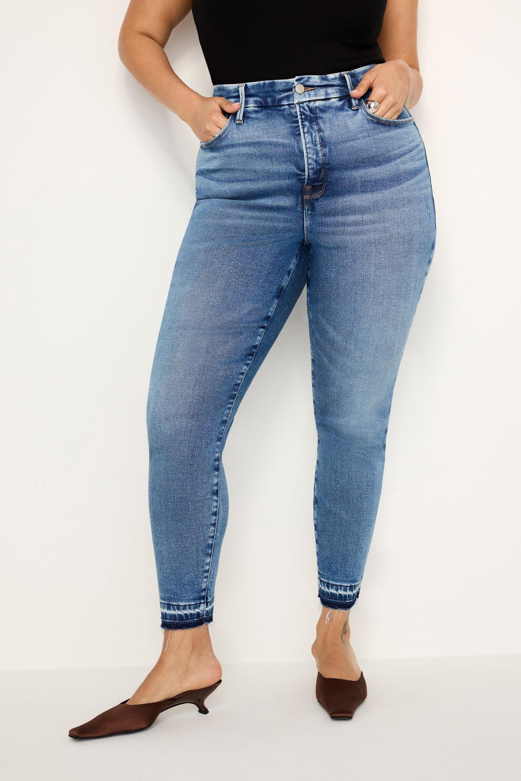 SOFT-TECH GOOD WAIST SKINNY CROPPED JEANS | INDIGO699 Product Image