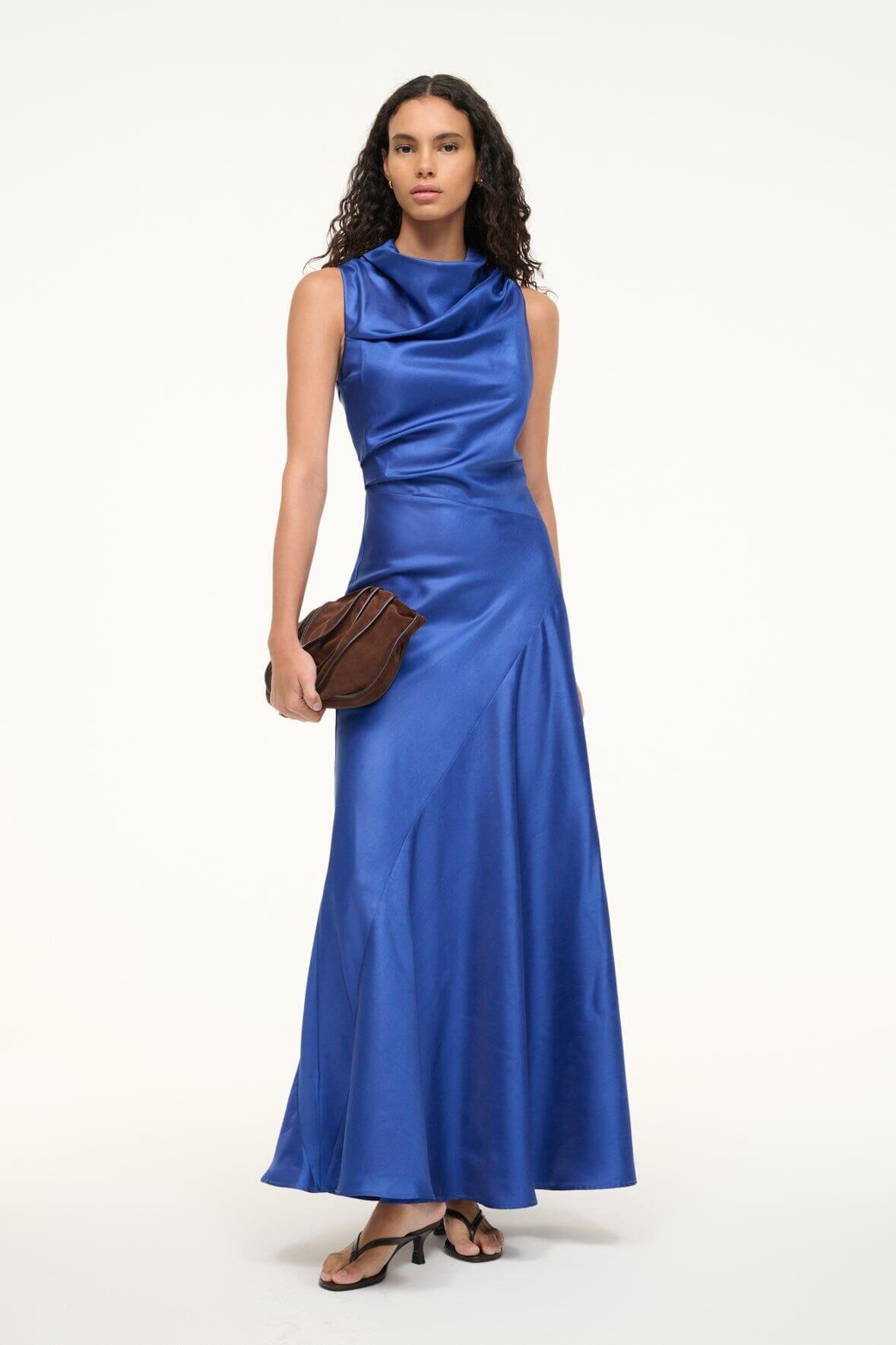 FRIDA SILK DRESS | DEEP SEA Product Image