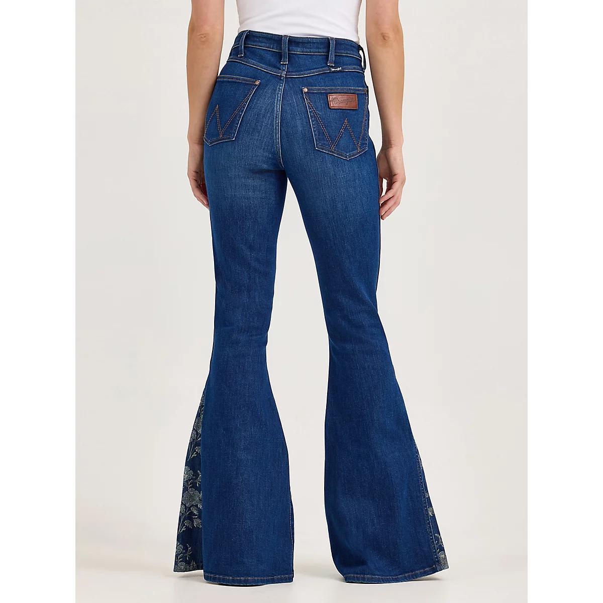Women's Wrangler Retro® Bailey High Rise Pieced Trumpet Flare Jean | Women's JEANS | Wrangler® Product Image
