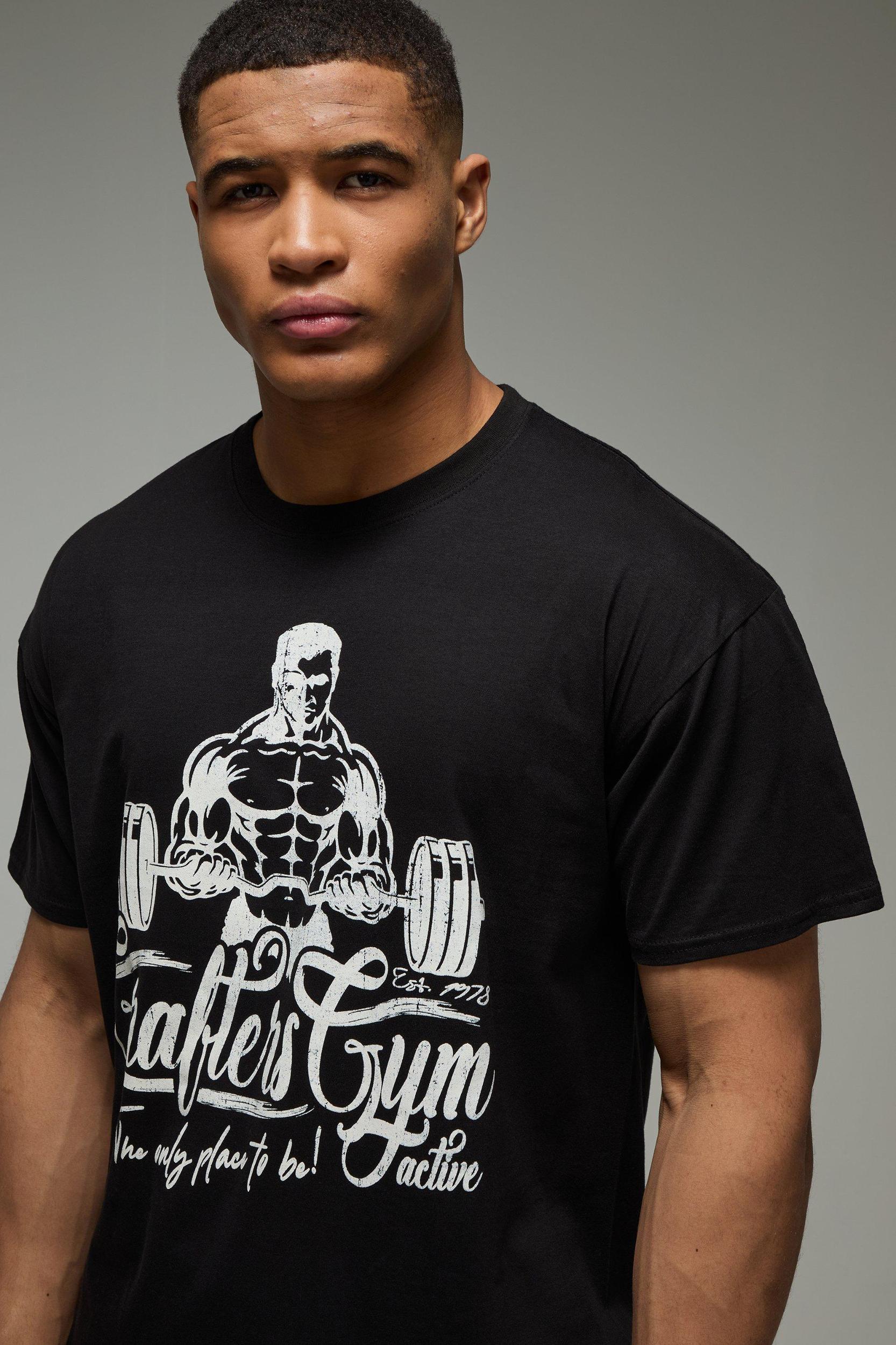 MAN Active Grafters Workout Oversized T-shirt | boohooMAN USA Product Image