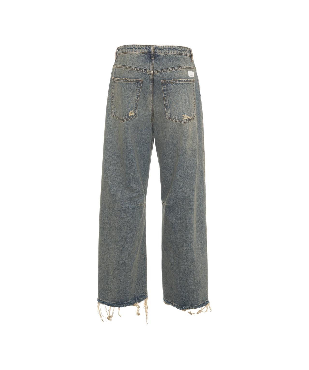 Wide leg pants with frayed hem Product Image