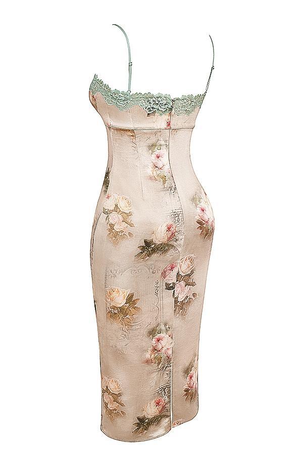 Venus Vintage Floral Midi Dress Product Image