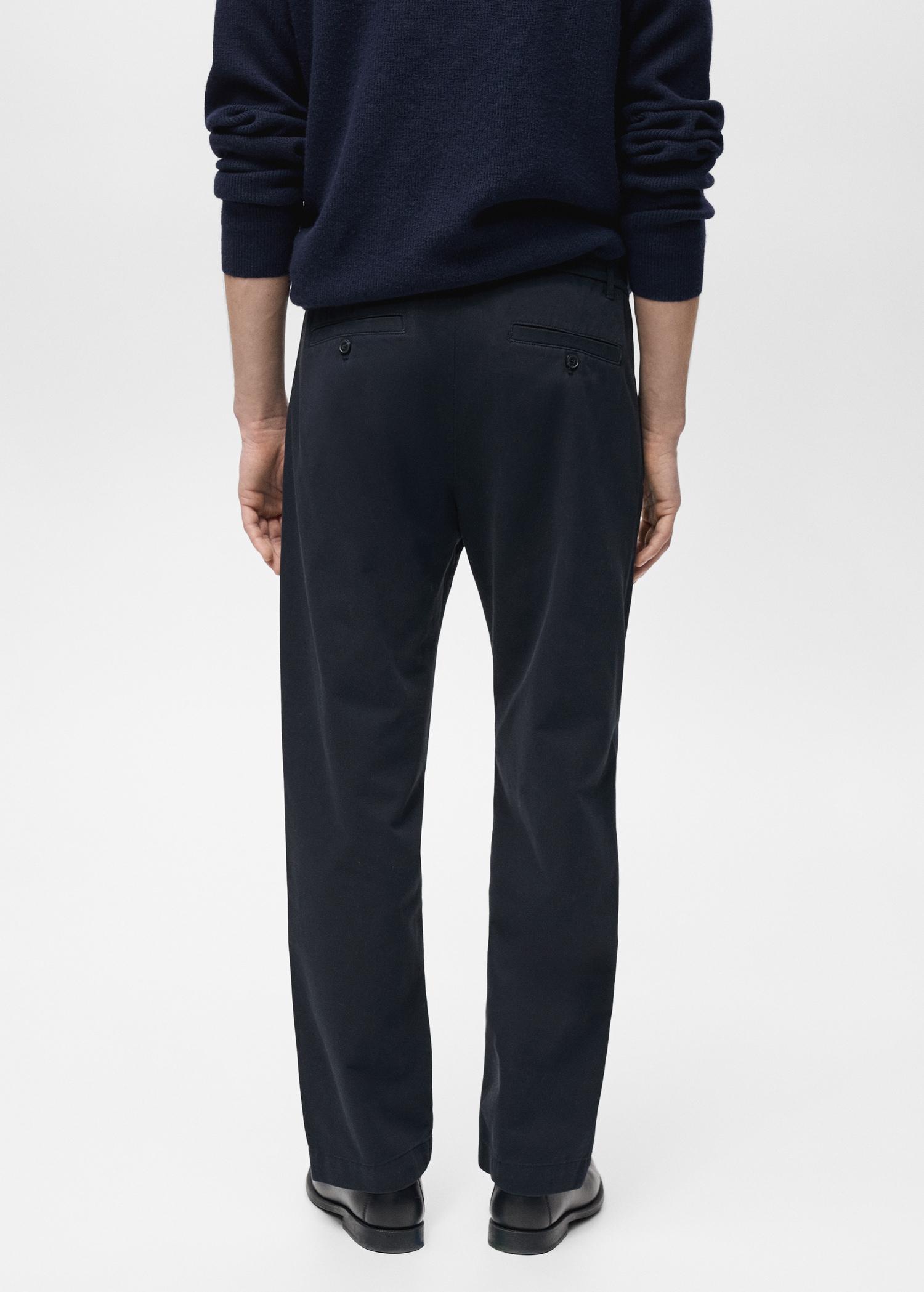 Regular-fit cotton pants with drawstring - Men | MANGO USA Product Image