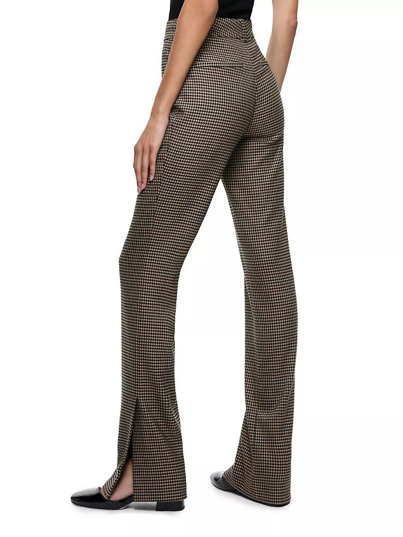 New Olivia Houndstooth Slim Flare Trousers Product Image