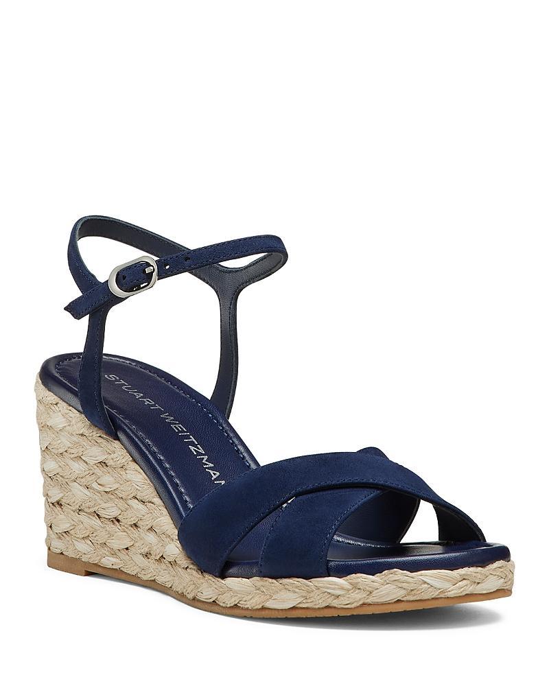 Womens Dayna Metallic-Leather Espadrille Wedges Product Image