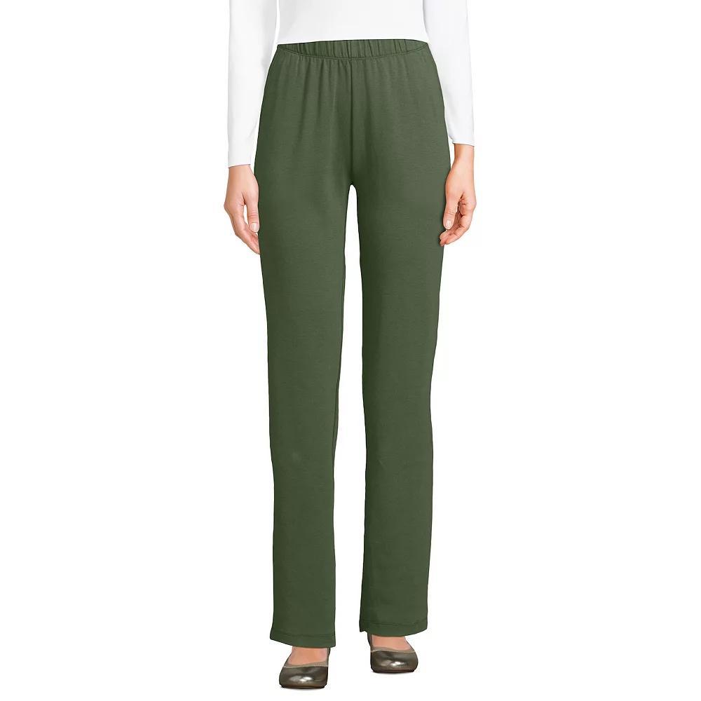 Women's Lands' End Sport Knit High Waist Pants, Size: Large Tall, White Product Image