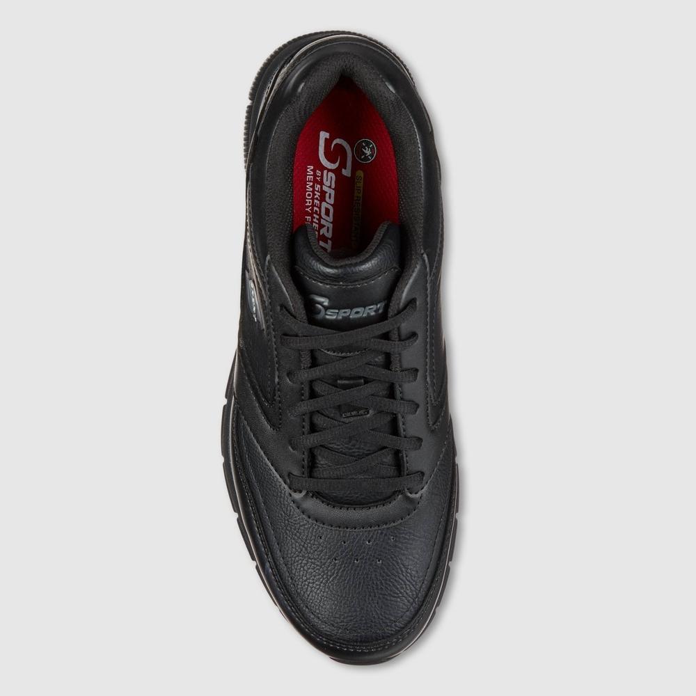 S Sport By Skechers Men's Brise Slip Resistant Sneakers - Black 9: Cushioned Insole, Non Skid Tread Product Image