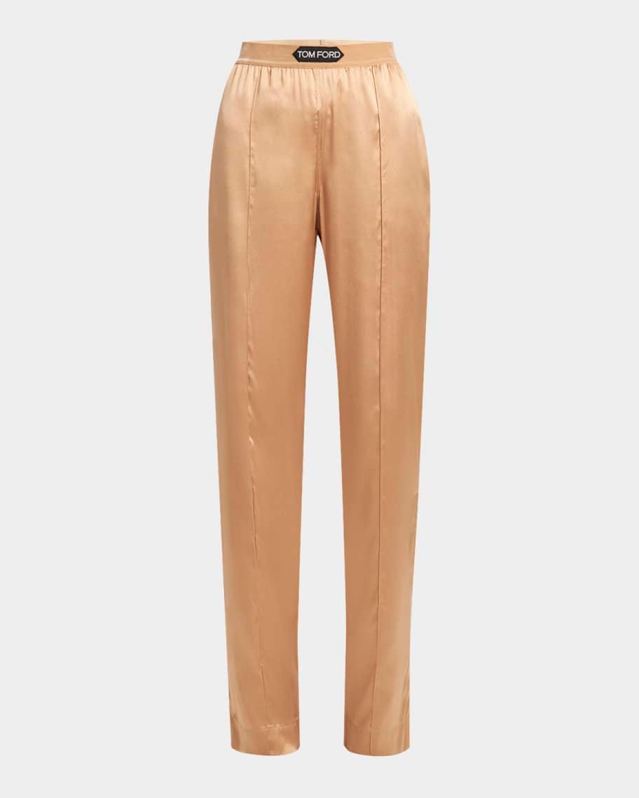 Logo-Banded Silk PJ Pants Product Image