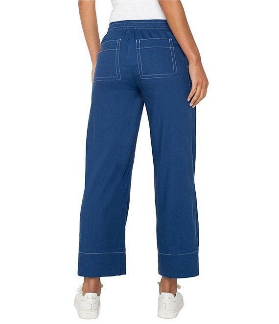 Liverpool Los Angeles Stretch Linen Blend Mid Rise Wide Leg Pants Product Image