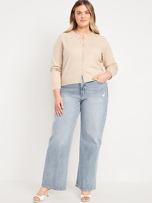 Extra High-Waisted Sky-Hi Wide-Leg Jeans Product Image
