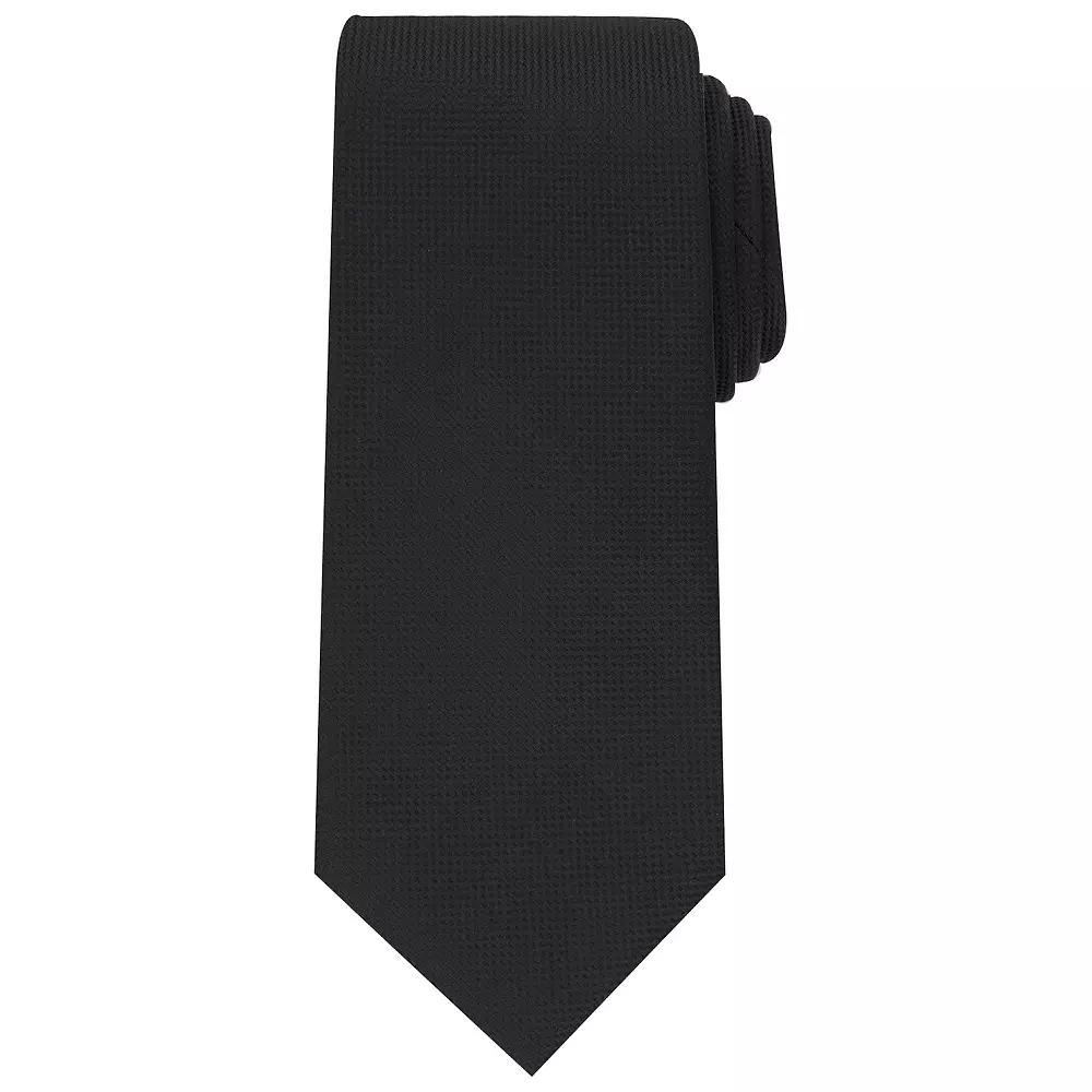 Men's Bespoke Solid Sateen Tie, Black Sateen Product Image