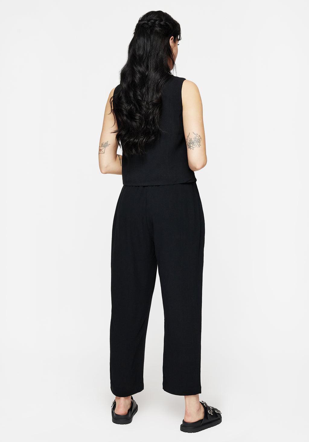 Aya Embroidered Linen Blend Balloon Pants Product Image