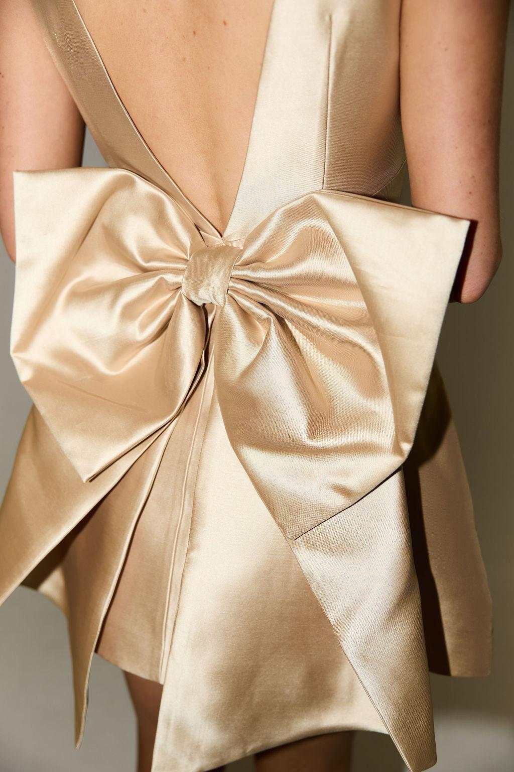 The Ultimate Muse Bow Detail Mini Dress Product Image