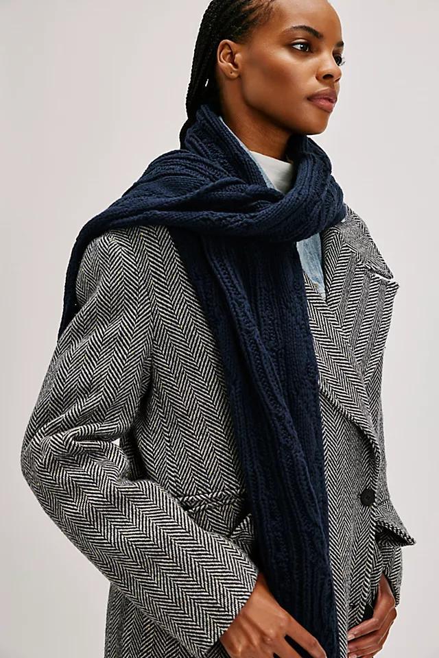 Found Distressed Cable Knit Scarf Product Image