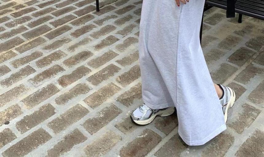 Long Sleeve V-Neck Lettering Print Losoe-Fit Maxi Sweatshirt Dress Product Image