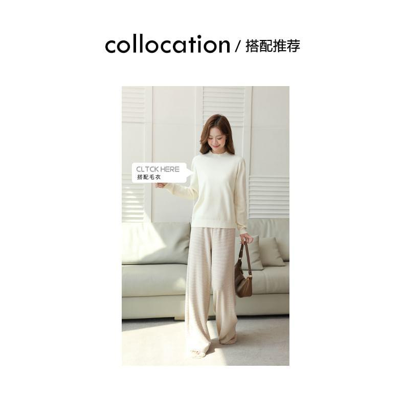 High Rise Striped Wide Leg Pants Product Image