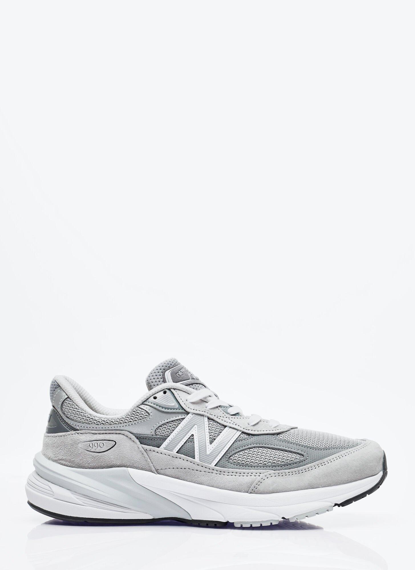 NEW BALANCE Grey Low Top Sneakers With Logo Detail In Suede And Tech Fabric Man Product Image
