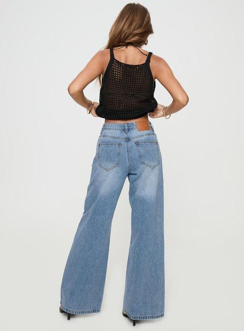 Colemane Mid Rise Denim Jeans Angel Blue Product Image