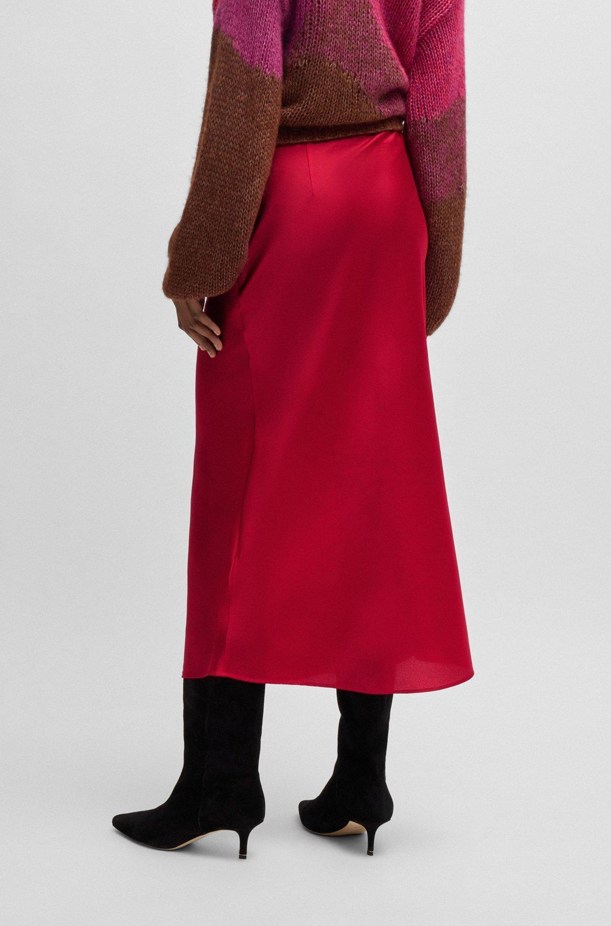 Midi-length skirt in hammered satin Product Image