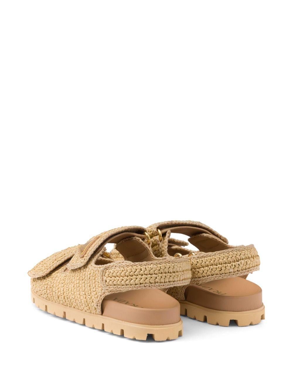 logo-plaque woven sandals Product Image
