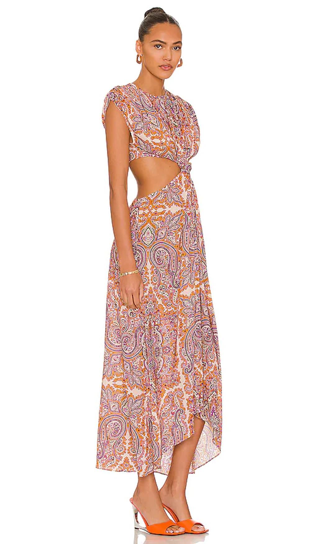 L'ACADEMIE Racquel Midi Dress In Purple Product Image