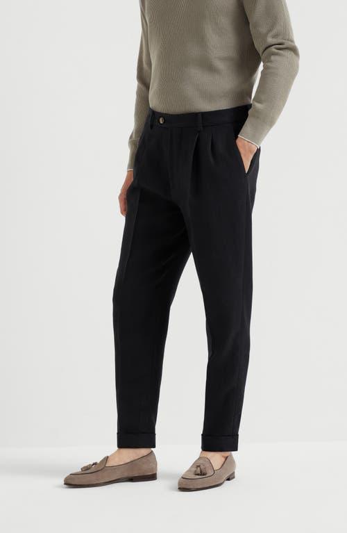 BRUNELLO CUCINELLI Tapered-leg Trousers In Black Product Image