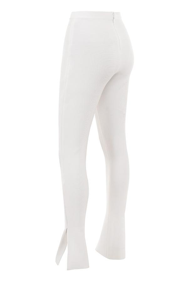 Gloriette White High Waisted Bandage Trousers Product Image