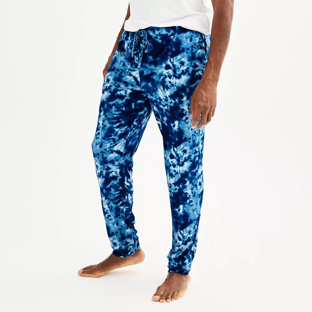 Men's Sonoma Goods For Life® Supersoft Banded Bottom Pajama Pants, Size: Medium, Cool Blue Product Image