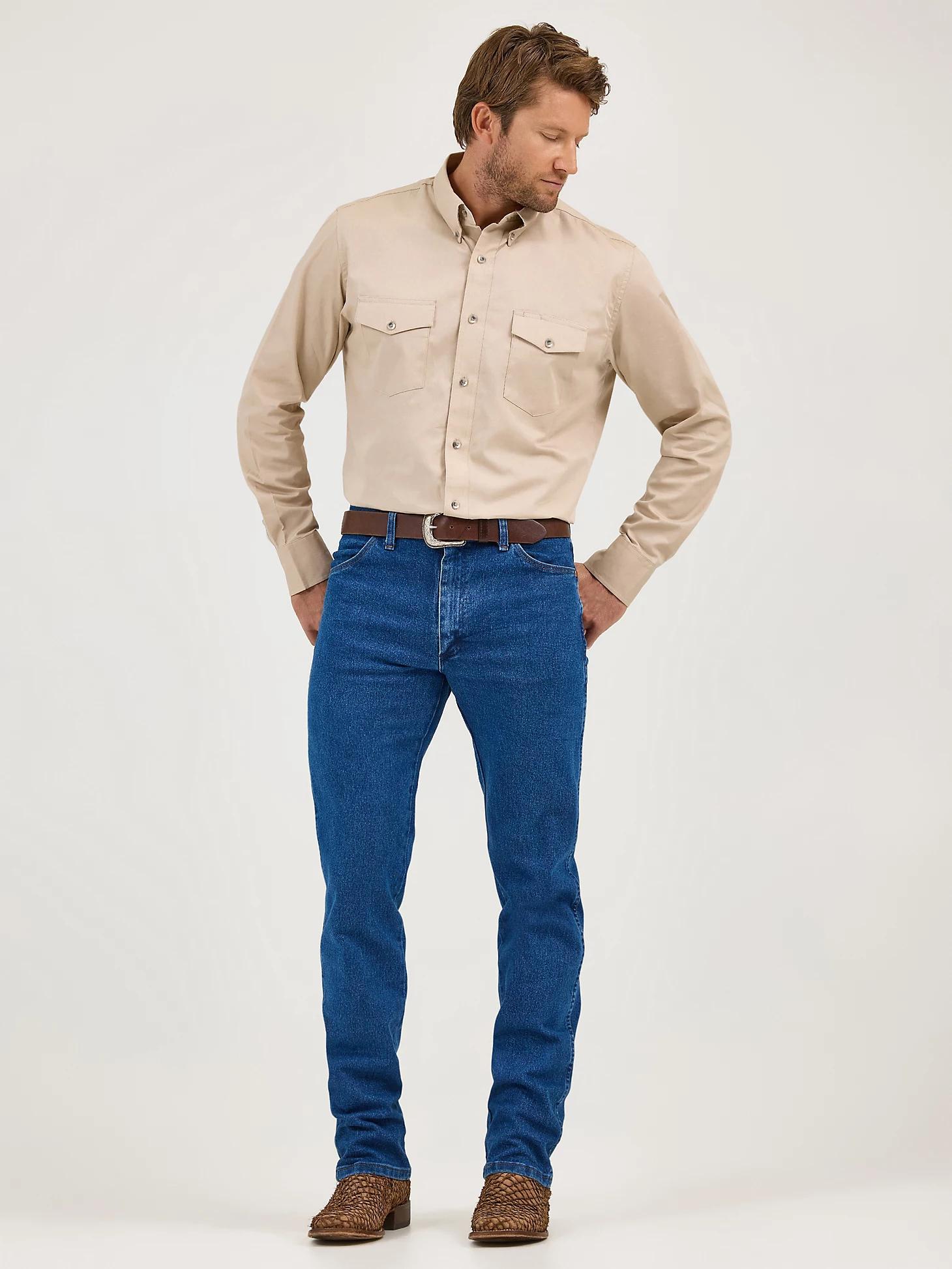 Wrangler® Cowboy Cut® Original Fit Active Flex Jeans | Men's JEANS | Wrangler® Product Image