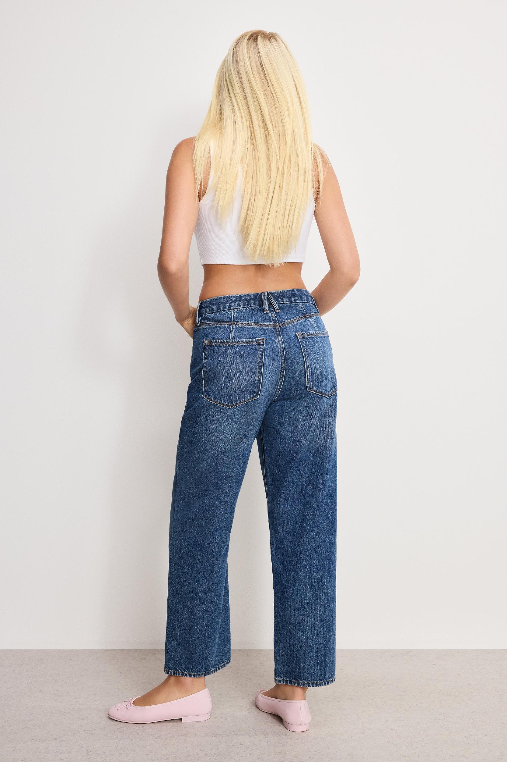GOOD 90S CROPPED RELAXED JEANS | INDIGO963 Product Image