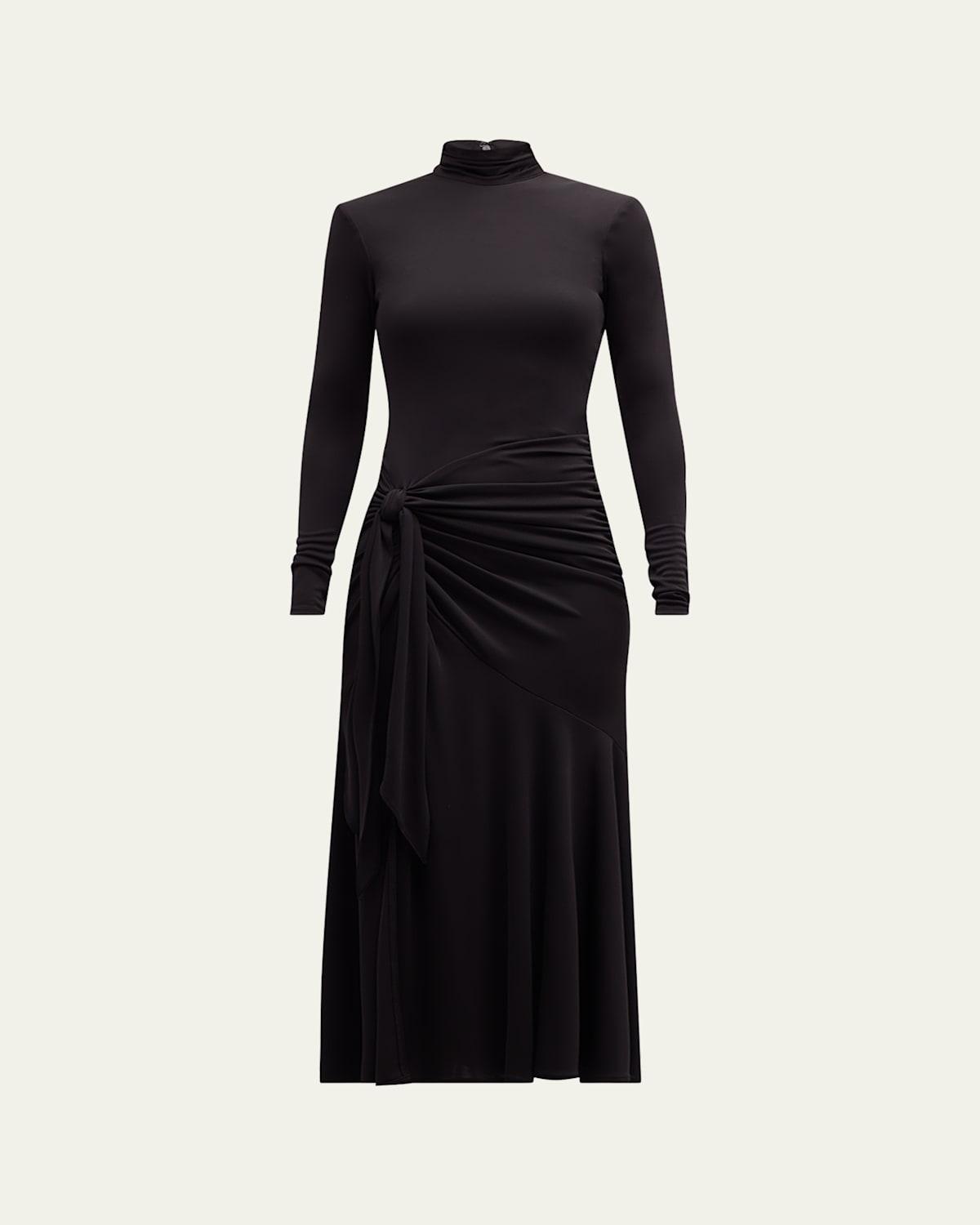 Womens Johnson Draped Turtleneck Midi-Dress Product Image